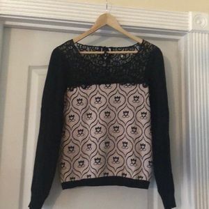 Tie back lace  sweater from Anthropologie